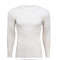 Men's Natural Beige Thermal Underwear Long Sleeve Shirt (2XL)